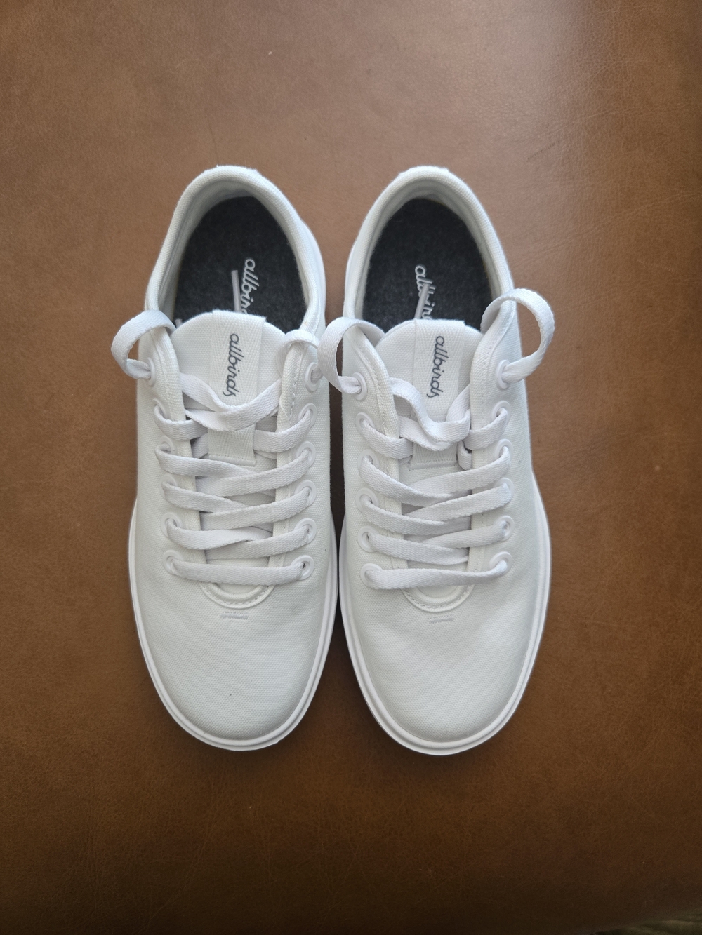 Size 7.5 Allbirds Canvas Piper Blizzard / Blizzard Womens Size 7.5 NWOB